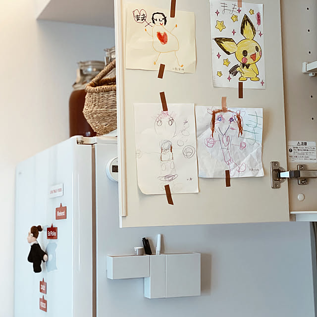 吊り戸棚/子供と暮らす。/赤ちゃんのいる暮らし/冷蔵庫/収納...などのインテリア実例 - 2021-06-26 07:15:35
