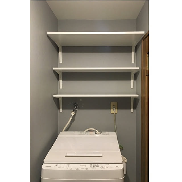 IKEA/棚/DIY/リフォーム/グレー×ホワイトのインテリア実例 - 2022-07-25 21:33:34