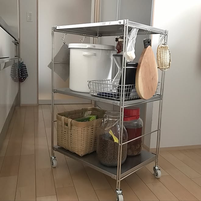無印良品 ステンレス ユニットシェルフ ワゴン