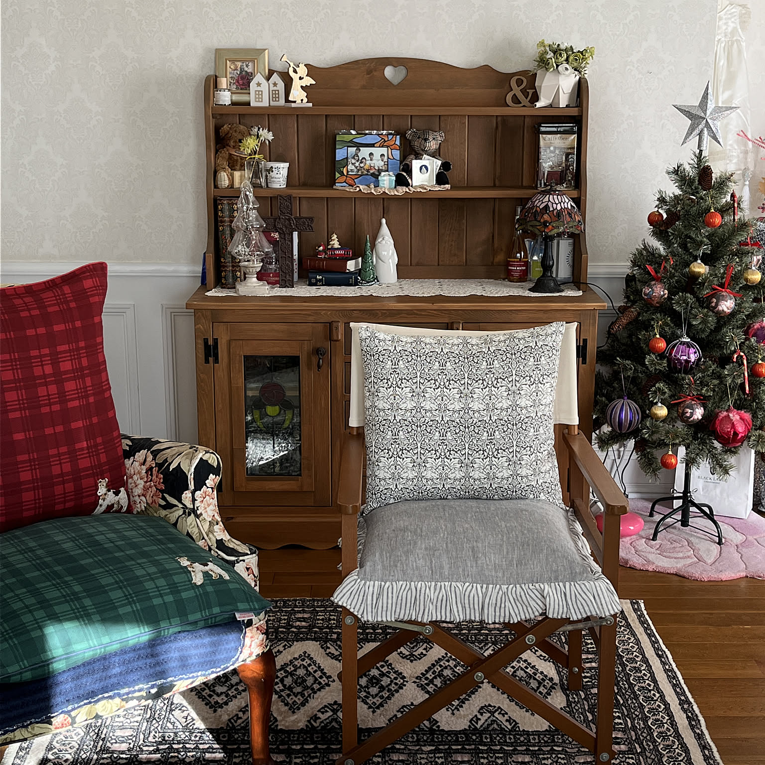 クリスマス飾り モリスクッションカバー手作り クリスマスツリー クリスマス 海外インテリアに憧れる などのインテリア実例 22 12 04 09 54 04 Roomclip ルームクリップ
