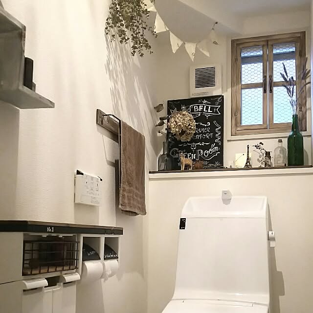 トイレを海外インテリアに!ドライフラワーのある暮らし