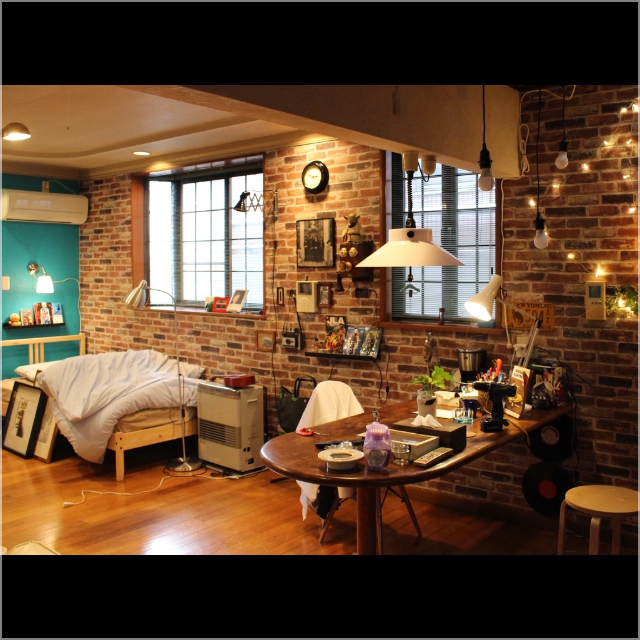 ブルックリンカフェスタイルのレンガ壁がある部屋まとめ Roomclip Mag 暮らしとインテリアのwebマガジン