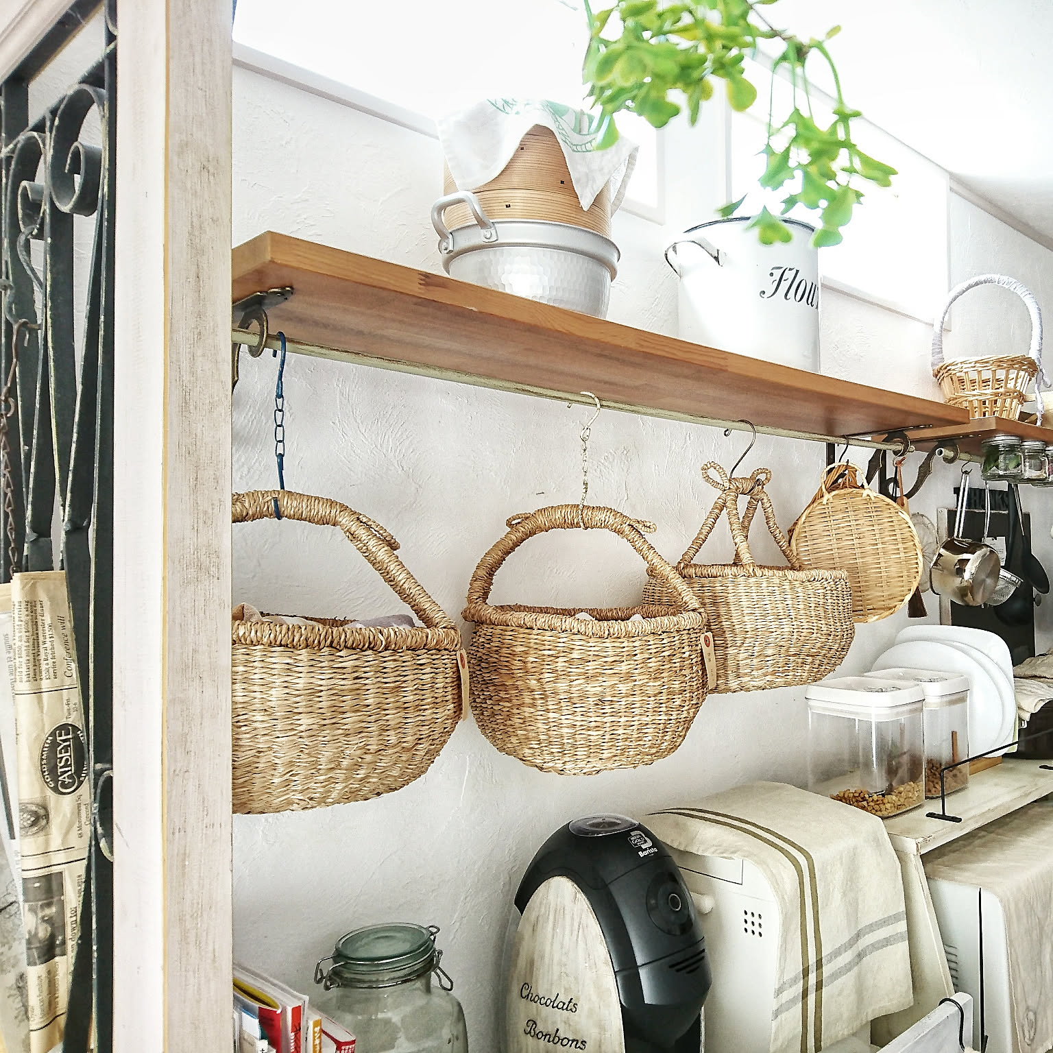 かごを味方にスタイルアップ♪ナチュラル化キッチン実例集