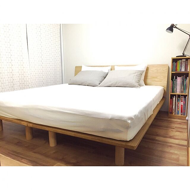 すっきりコンパクト☆空間を上手に使える無印良品のベッド | RoomClip