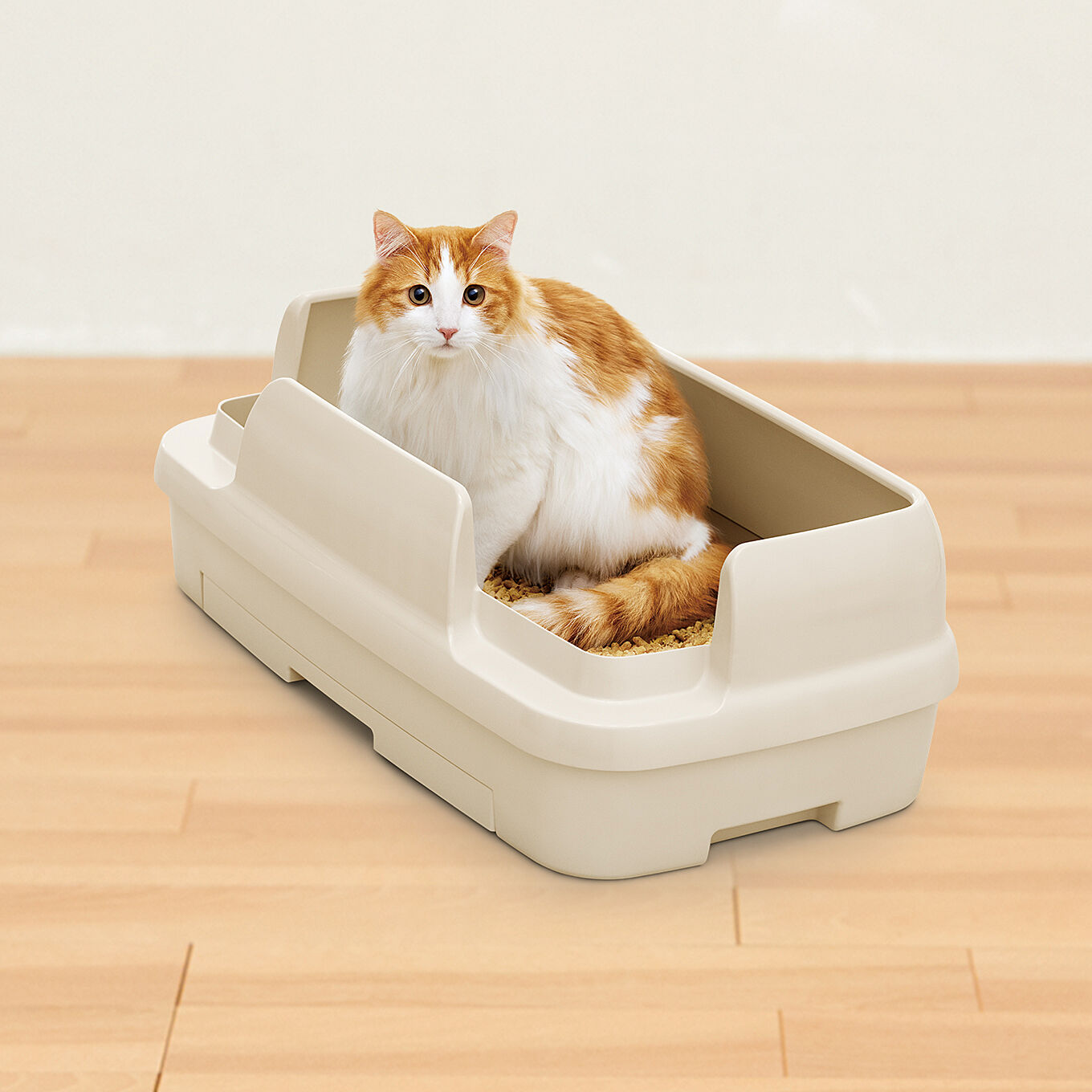 猫ちゃんの大きさに合わせて選べる！シンプルデザインも魅力の「ニャンとも清潔トイレ」プレゼント♪