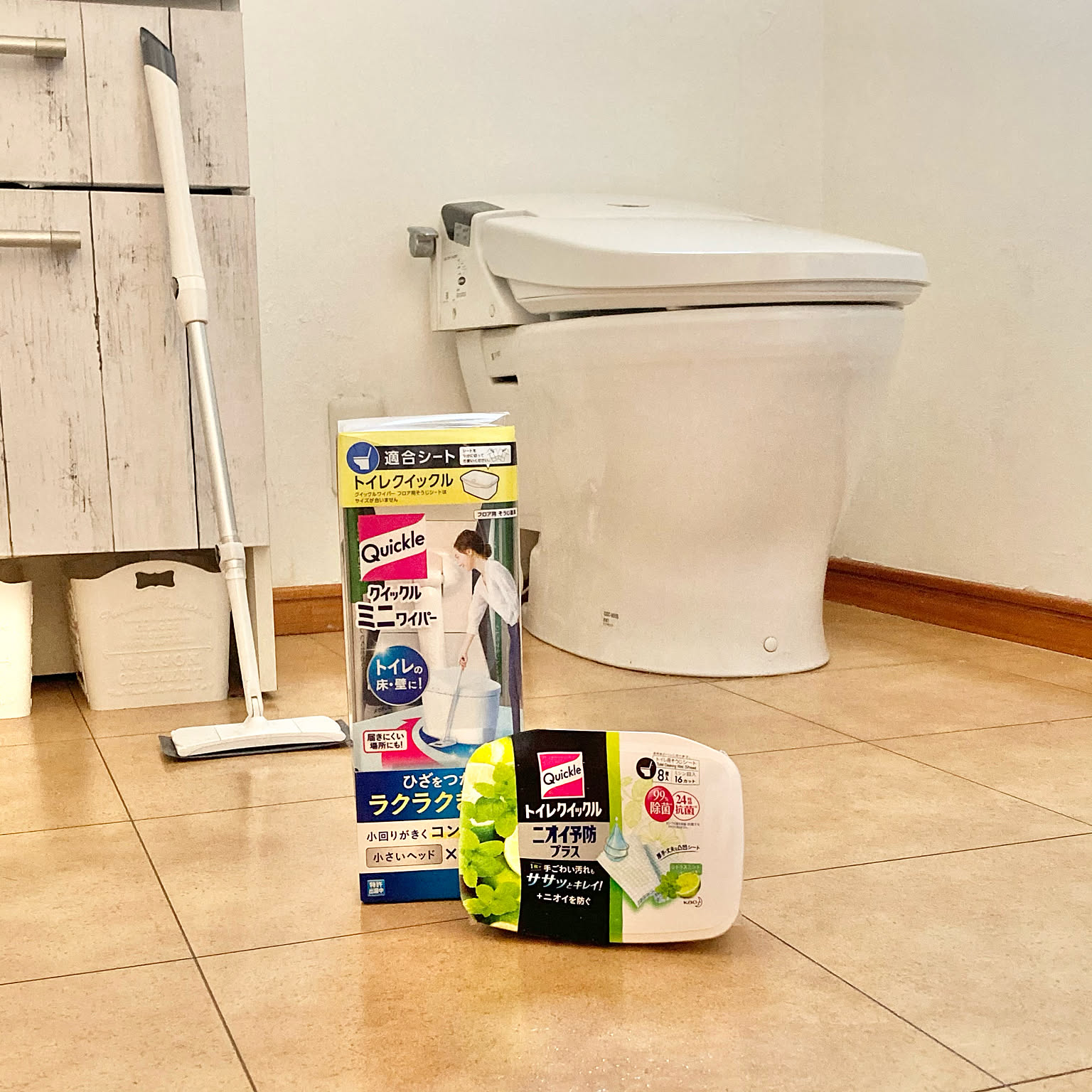 【無料モニター】トイレ掃除も立ったままでラクラク♪ウイルス対策まで叶える、人気の「クイックル」モニター大募集！