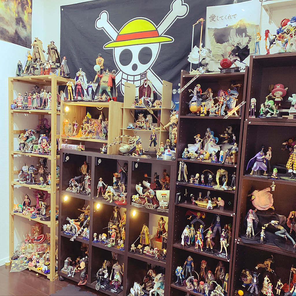 One Piece figure display shelf