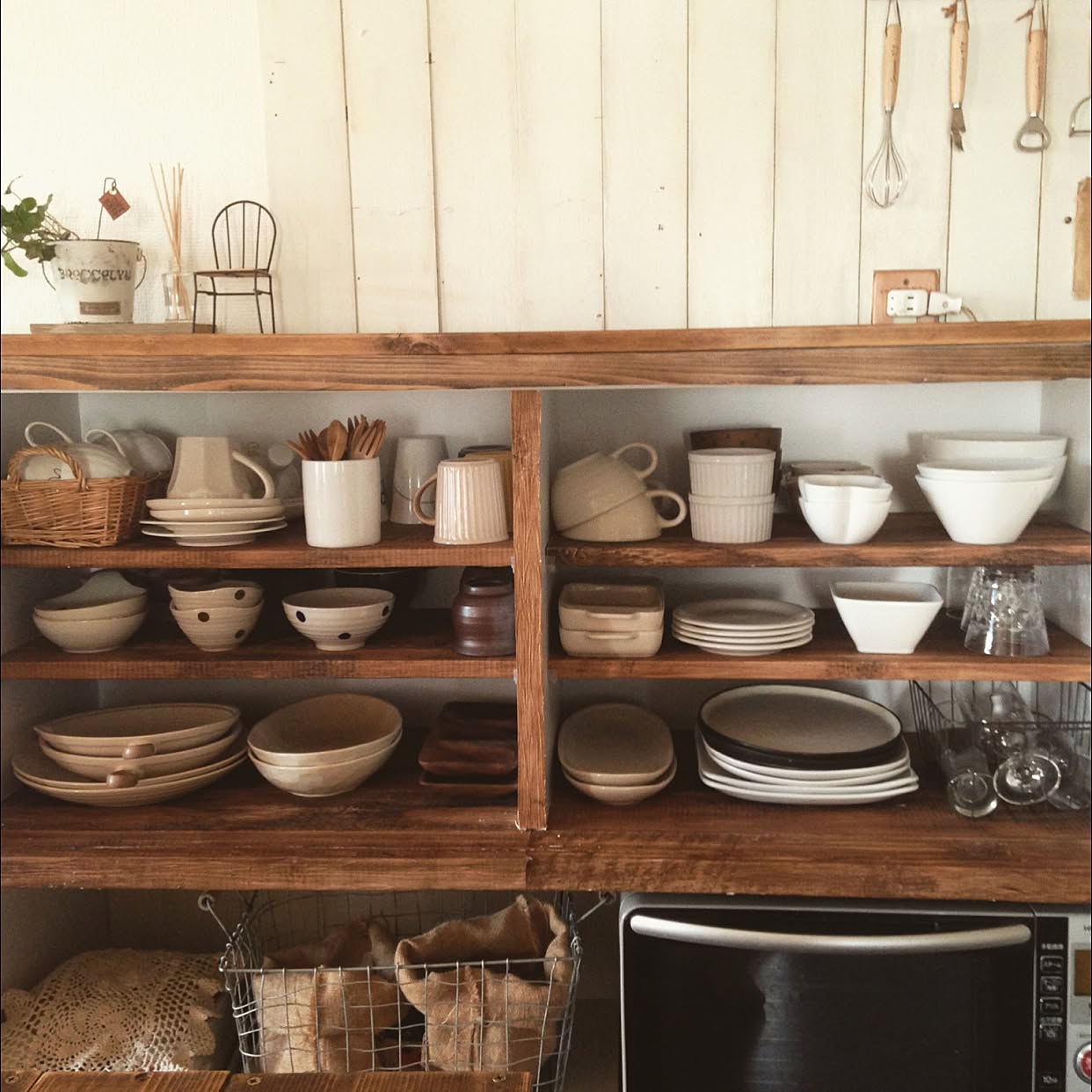 食器棚リメイク/棚/インスタ→chii_ne/扉を外してみました/賃貸でも楽しく♪のインテリア実例 20151019 095632 ｜ RoomClip（ルームクリップ）