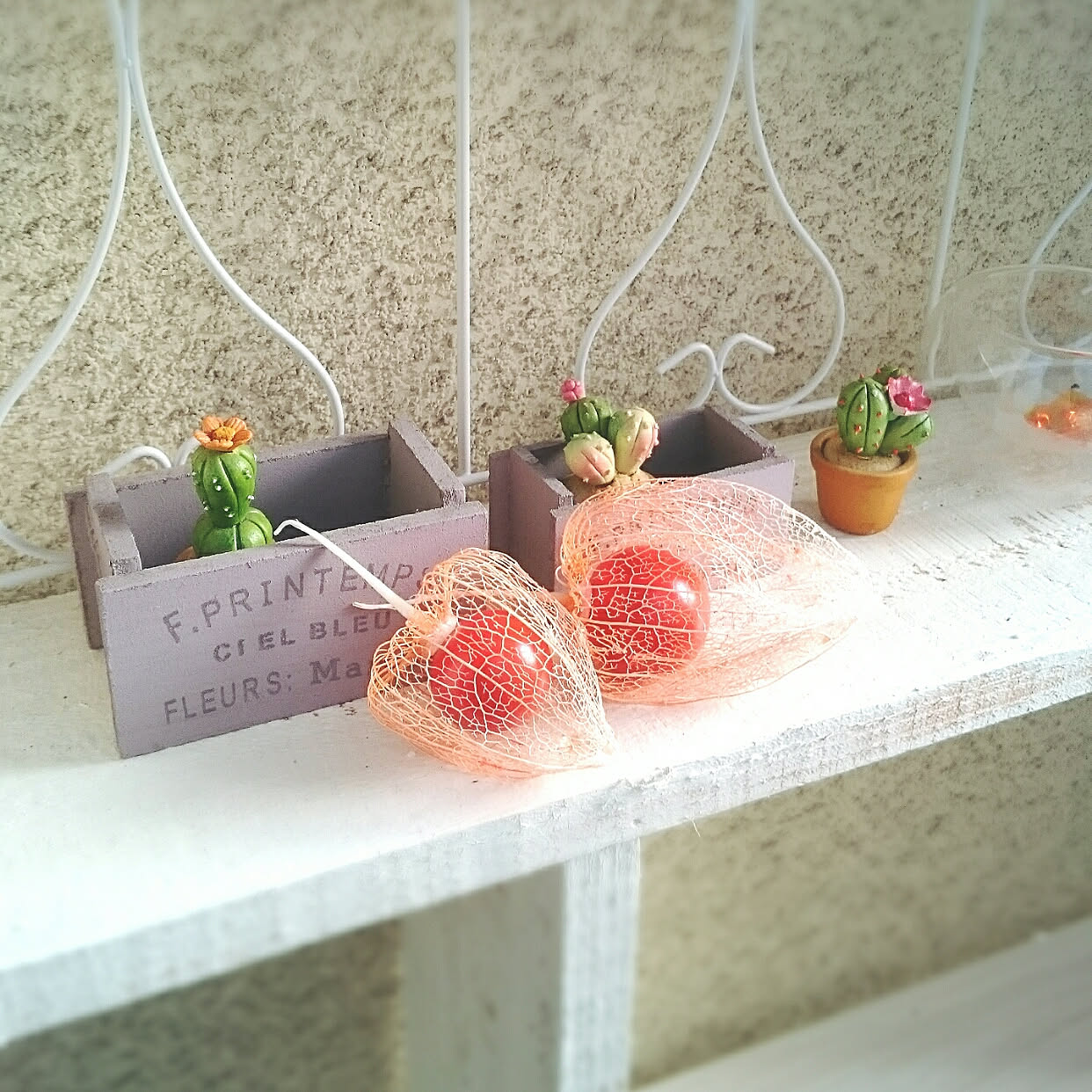玄関/入り口/ドライフラワー/ほおずき/透かしほおずき完成/DIY&hellip;などのインテリア実例 20170926 174119