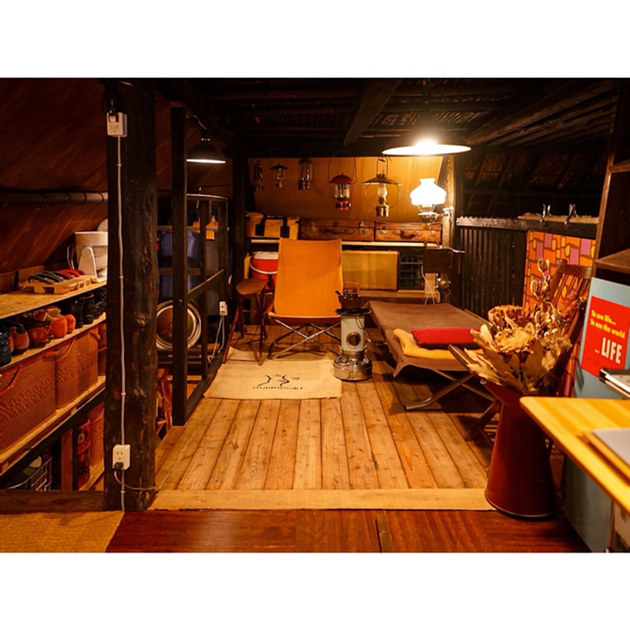 キャンプ道具/コット/ニーチェアX/秘密基地/屋根裏部屋&hellip;などのインテリア実例 20210217 233046