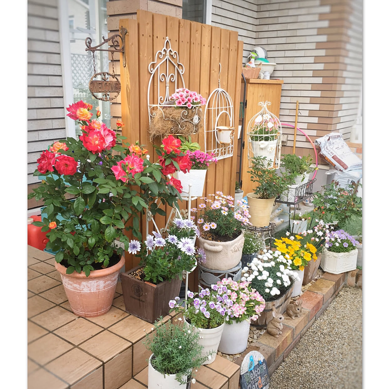 フェンス DIY/パパ工務店のDIY/玄関前 ガーデニング/玄関前アプローチ/ガーデニング&hellip;などのインテリア実例 20190626