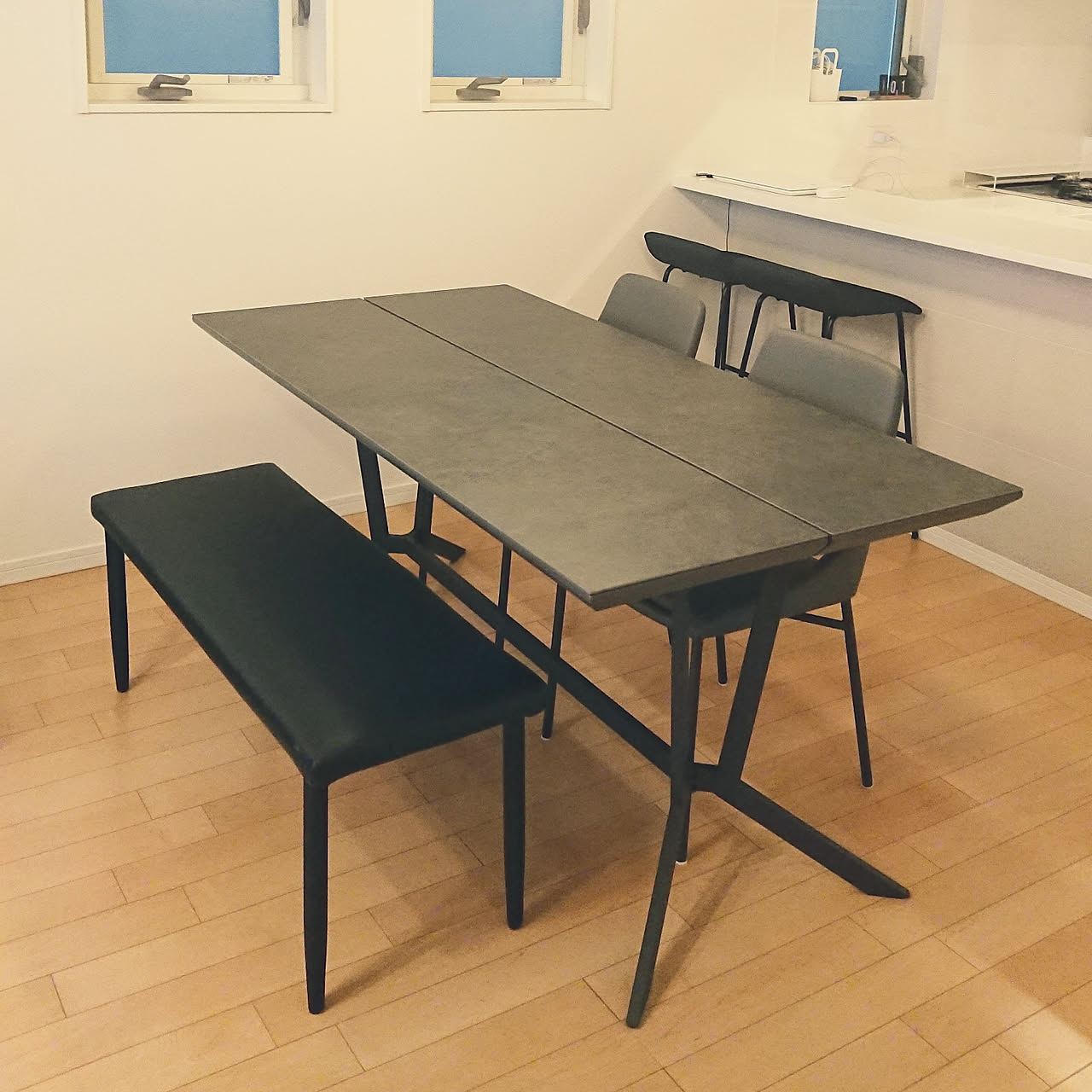 大塚家具 ダイニングセット「レイラ」セラミック天板 5点セット