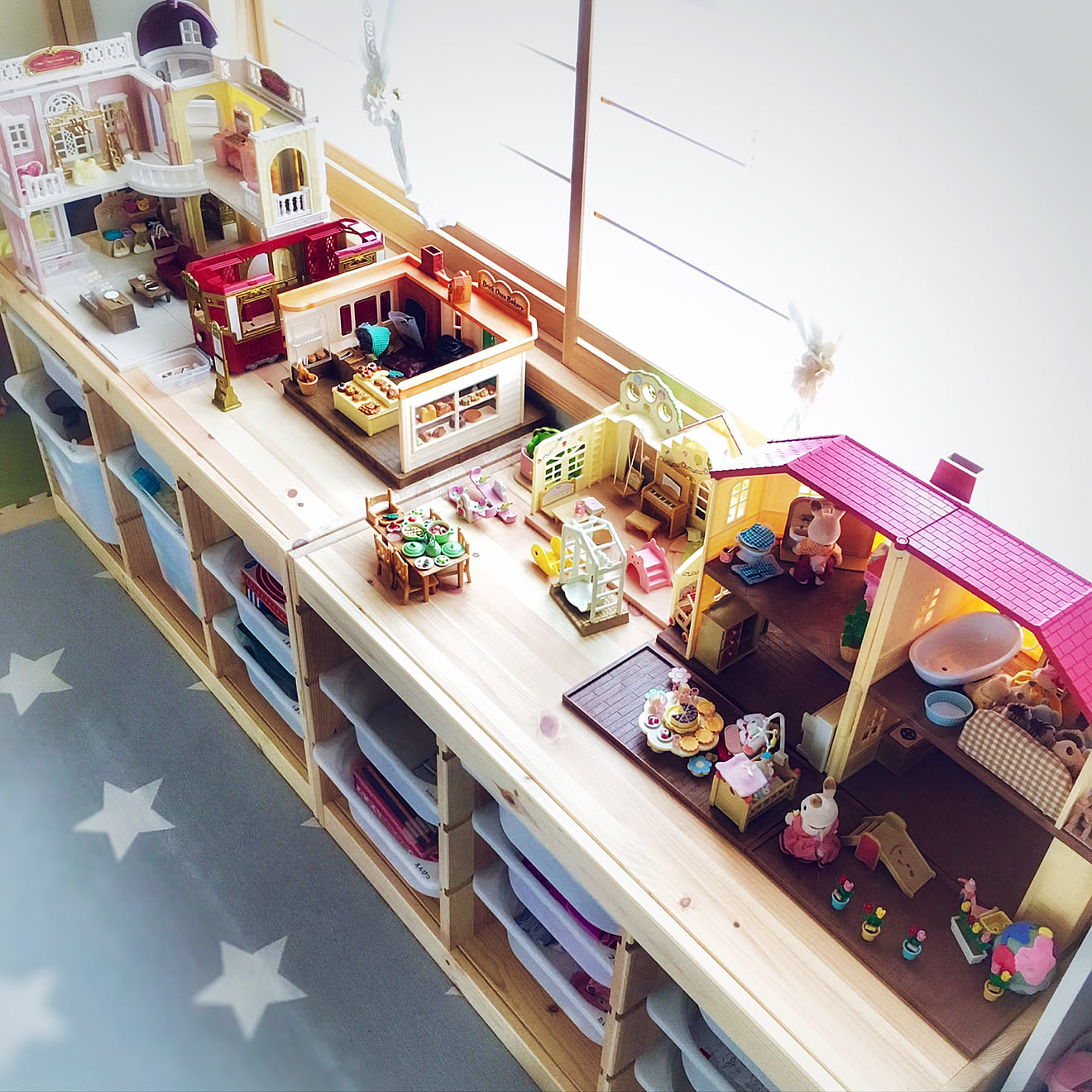 棚/キッズスペース/収納棚/和室をキッズスペースに/IKEA トロファスト&hellip;などのインテリア実例 20170826 1929