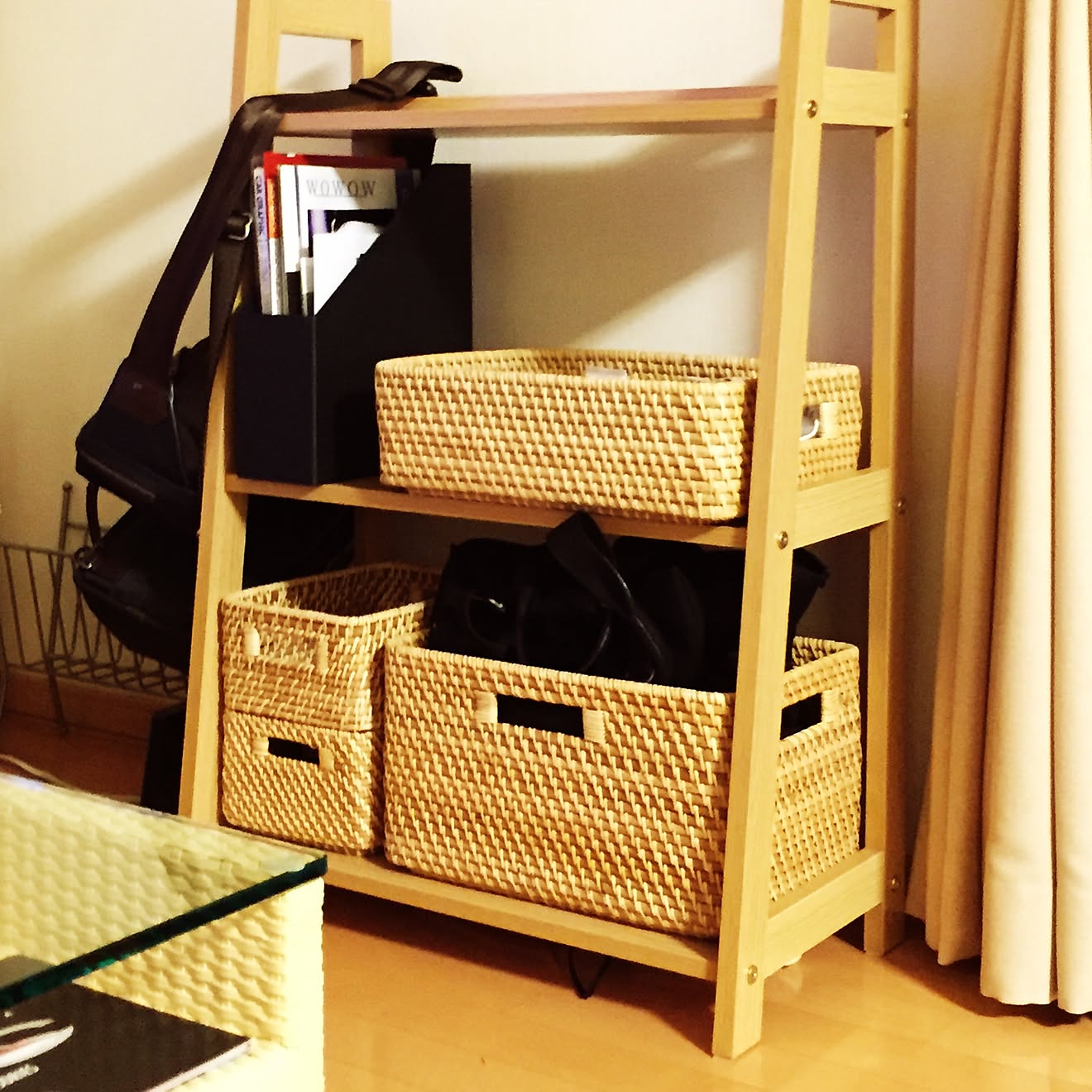棚/積み重ねバスケット/ラダーシェルフ/ニトリのインテリア実例 20160723 185548 ｜ RoomClip（ルームクリップ）