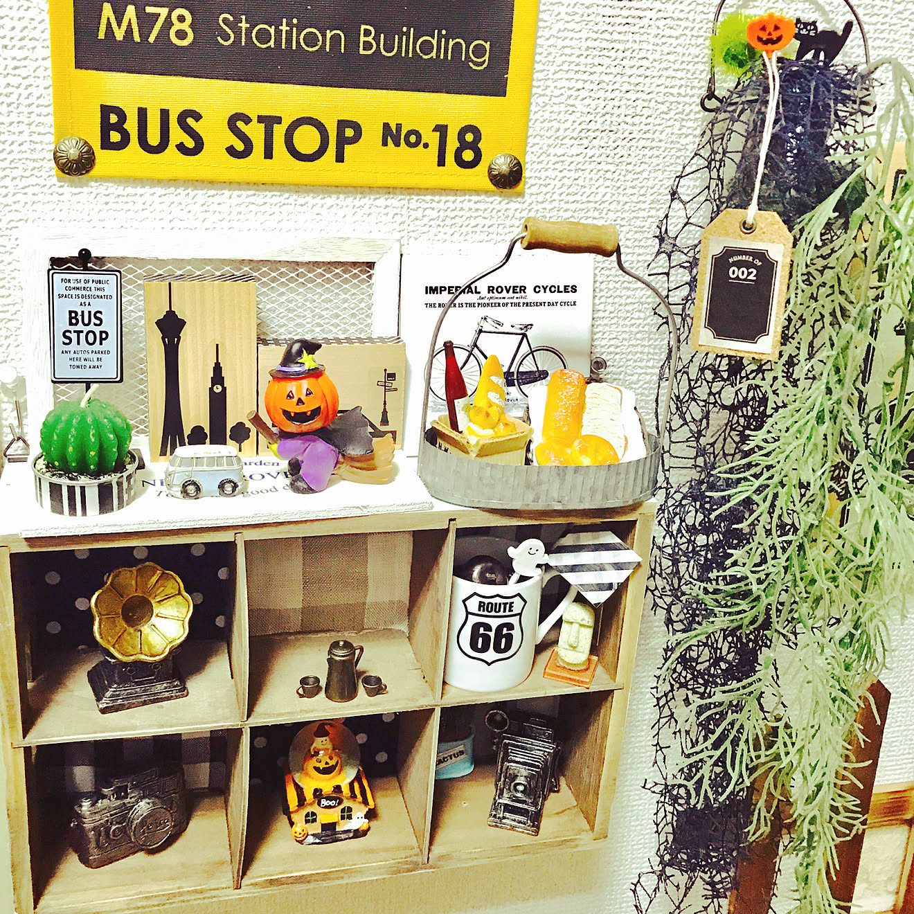 ハロウィン/壁/天井/プチプラ雑貨/RCの出会いに感謝♡/フォロワーさまに感謝です☺︎&hellip;などのインテリア実例 20170929