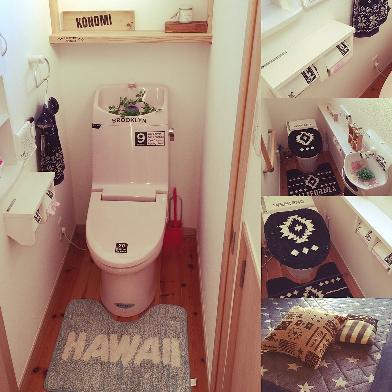 部屋全体/ウォールステッカー/しまむら祭/しまむらのトイレマット/しまむらのラグ&hellip;などのインテリア実例 20160626 18