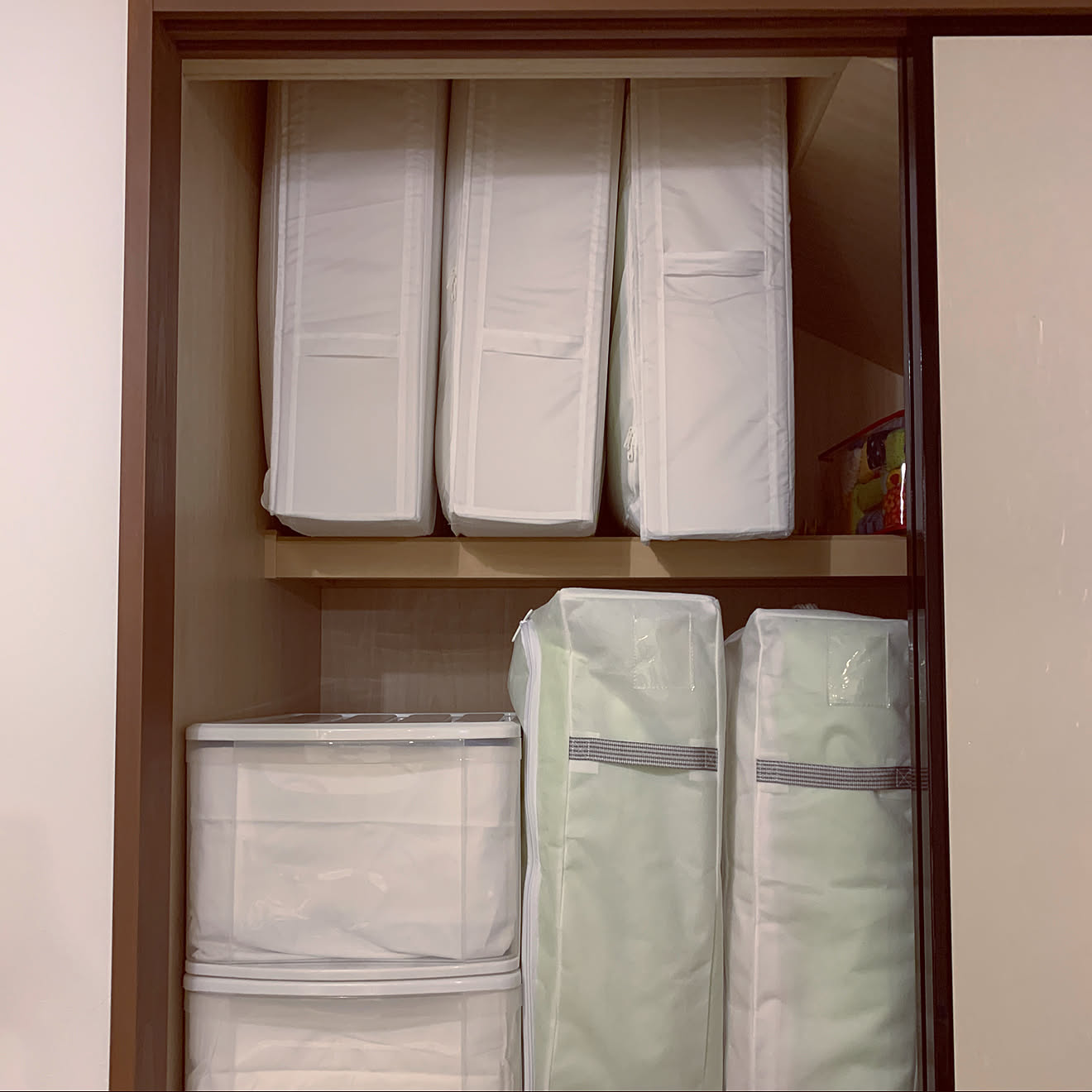 IKEA/skubb/立てる収納/布団収納/枕棚&hellip;などのインテリア実例 20191221 195307 ｜ RoomClip