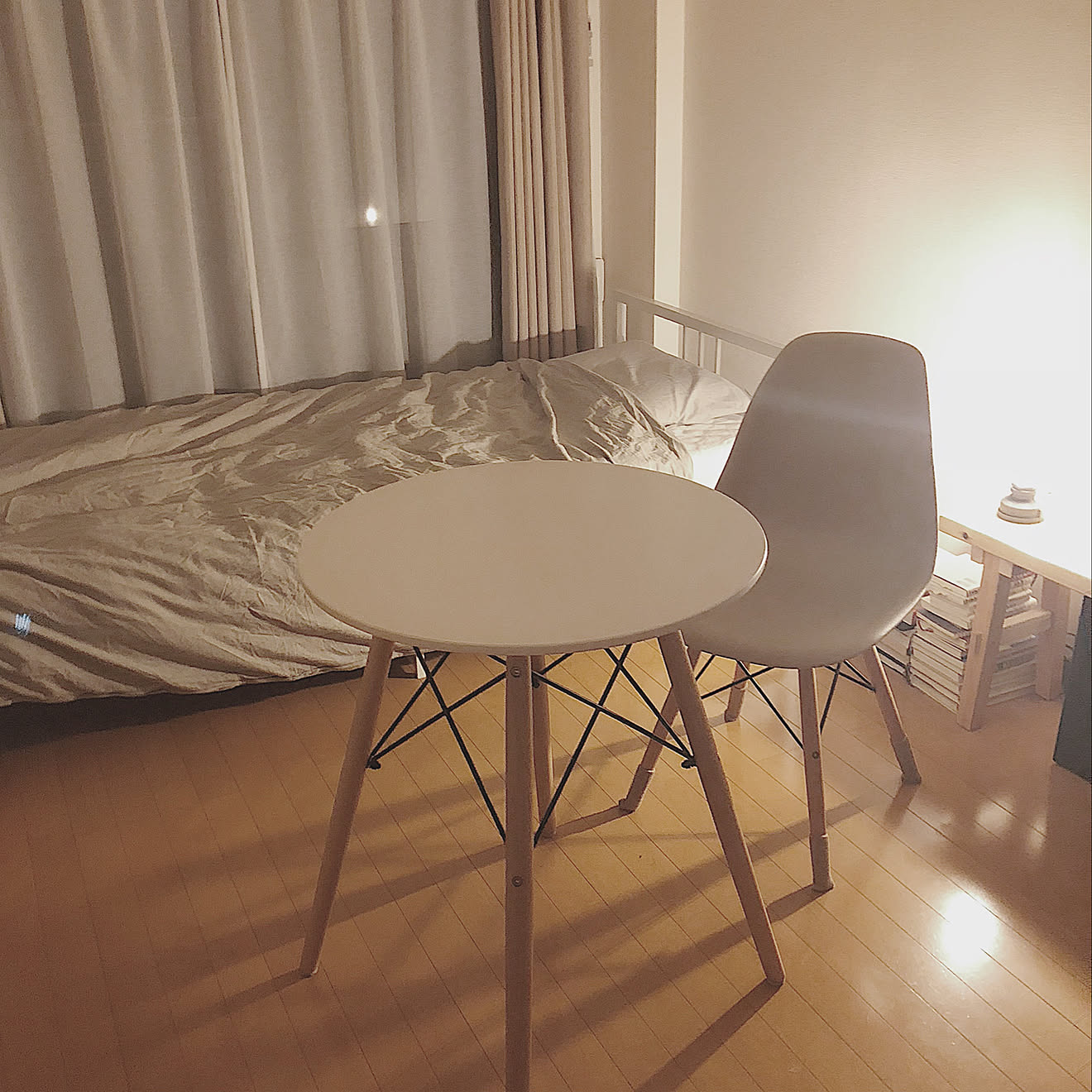 部屋全体/イームズチェア/ニトリ/モノトーン/ダイソー&hellip;などのインテリア実例 20180620 225457