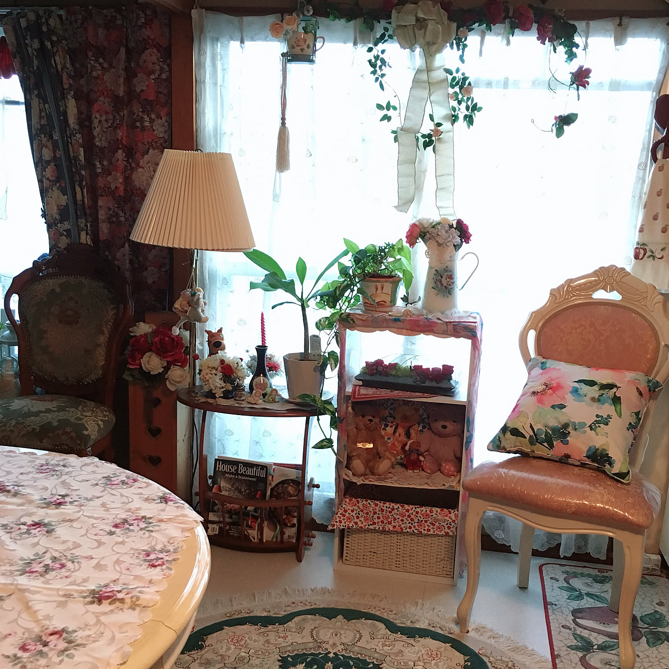 イタリア家具/カラーボックス/ペルシア絨毯/薔薇が好き/古い賃貸で楽しく暮らす♪&hellip;などのインテリア実例 20190809 18