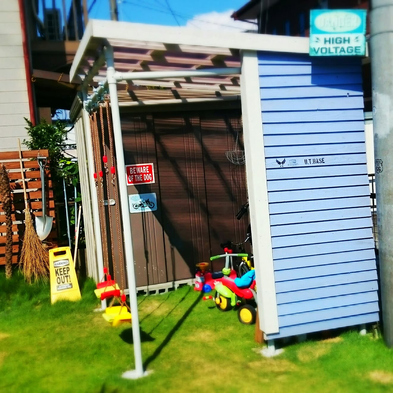 自転車 小屋 屋根 diy