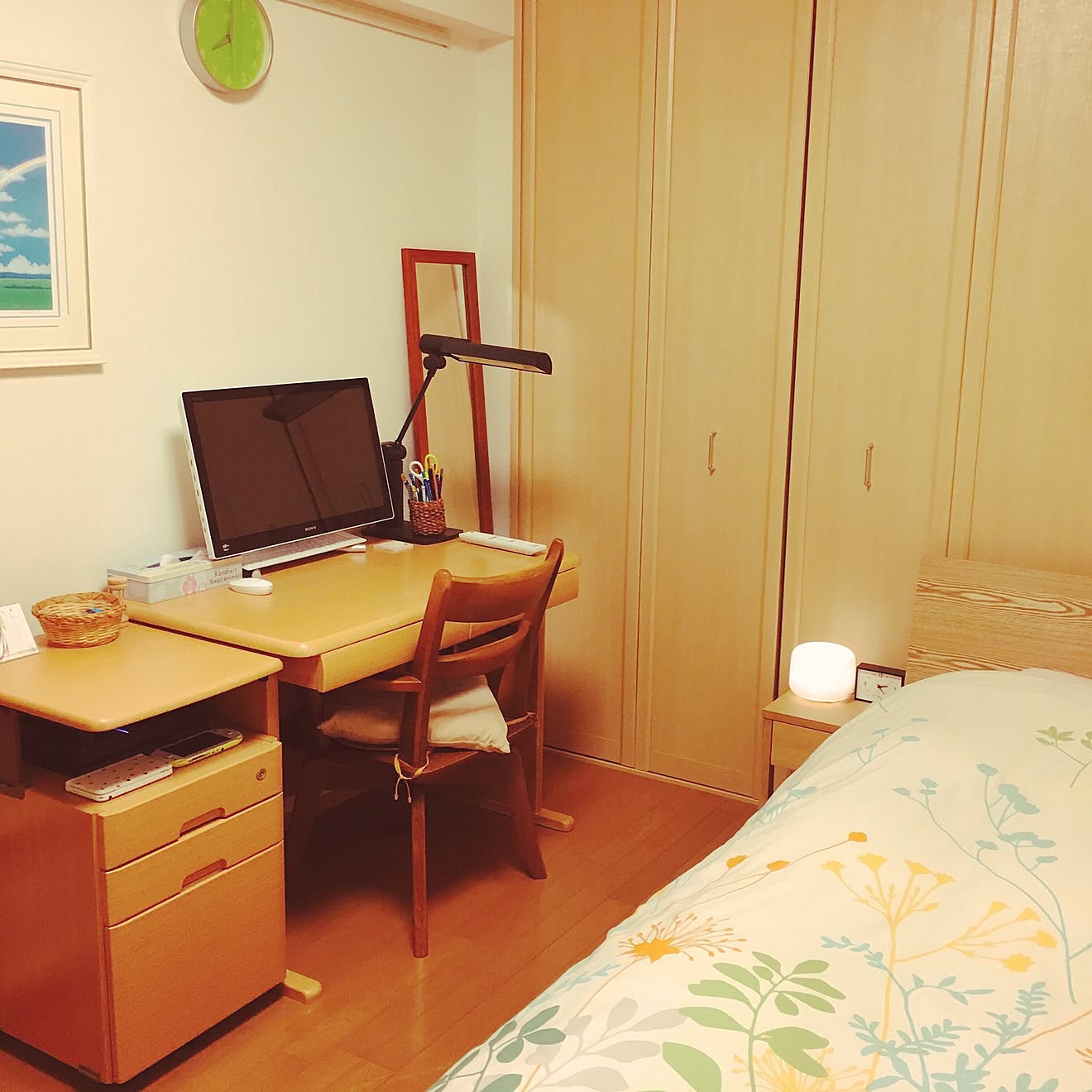 机/女の子の部屋/高校生/無印良品/ナチュラルのインテリア実例 20170421 184839 ｜ RoomClip（ルームクリップ）