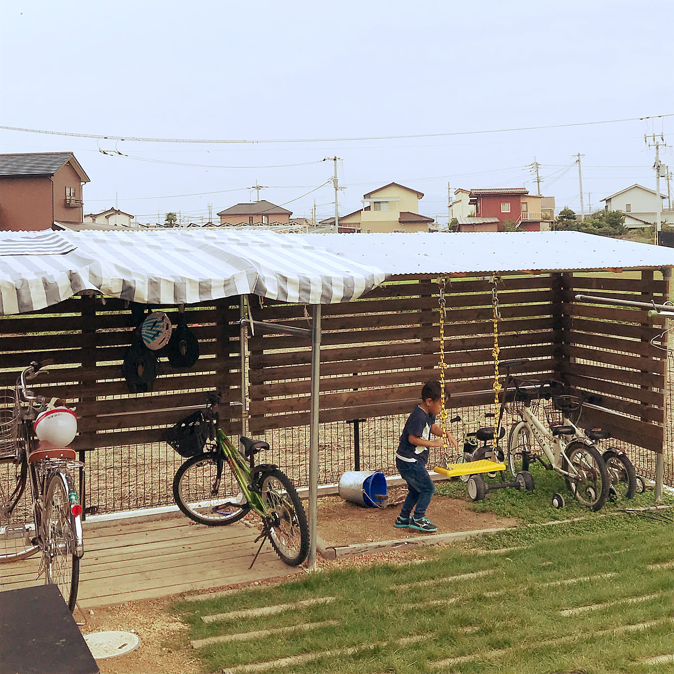 玄関/入り口/DIY/カフェ風/自転車置き場DIY/こどもと暮らす。&hellip;などのインテリア実例 20180923 061154