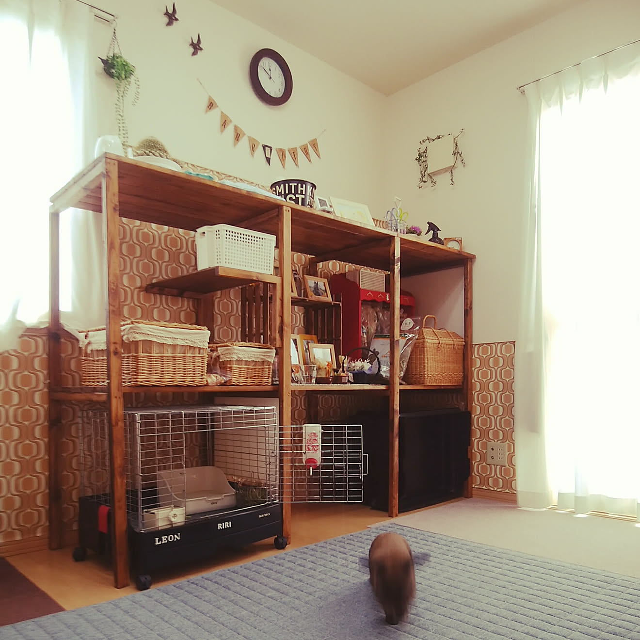 部屋全体/ナチュラルインテリア/男前もナチュラルも好き/男前に憧れる/カフェ風インテリアを目指して&hellip;などのインテリア実例 2017