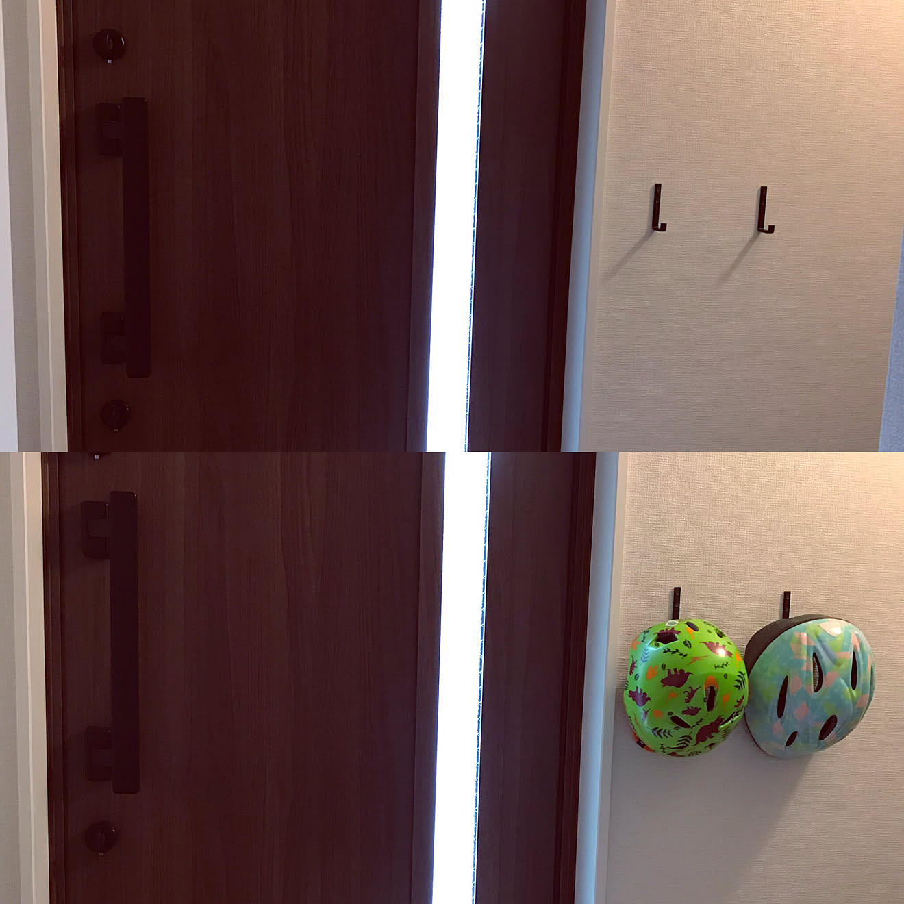 ヘルメット置き場/玄関スペース/シューズインクローゼット/初DIY/ジエスタ&hellip;などのインテリア実例 20190611 1511