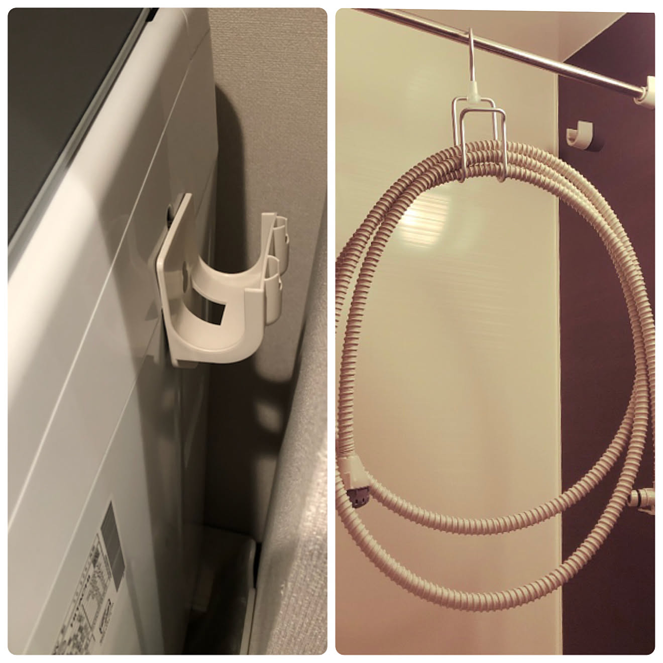 洗濯ホースかけ/洗濯ホース収納/無印 アルミハンガー/無印良品/バス/トイレ...などのインテリア実例 20190323 130700 ｜ RoomClip（ルームクリップ）