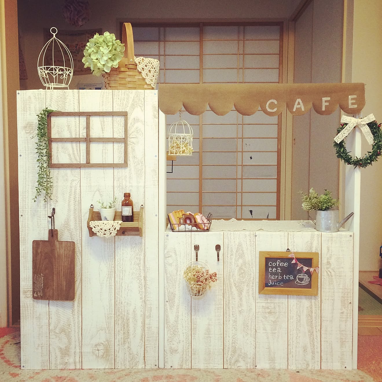 壁/天井/カラーボックス/カラボリメイク/DIY/おみせやさんごっこ&hellip;などのインテリア実例 20141220 082537