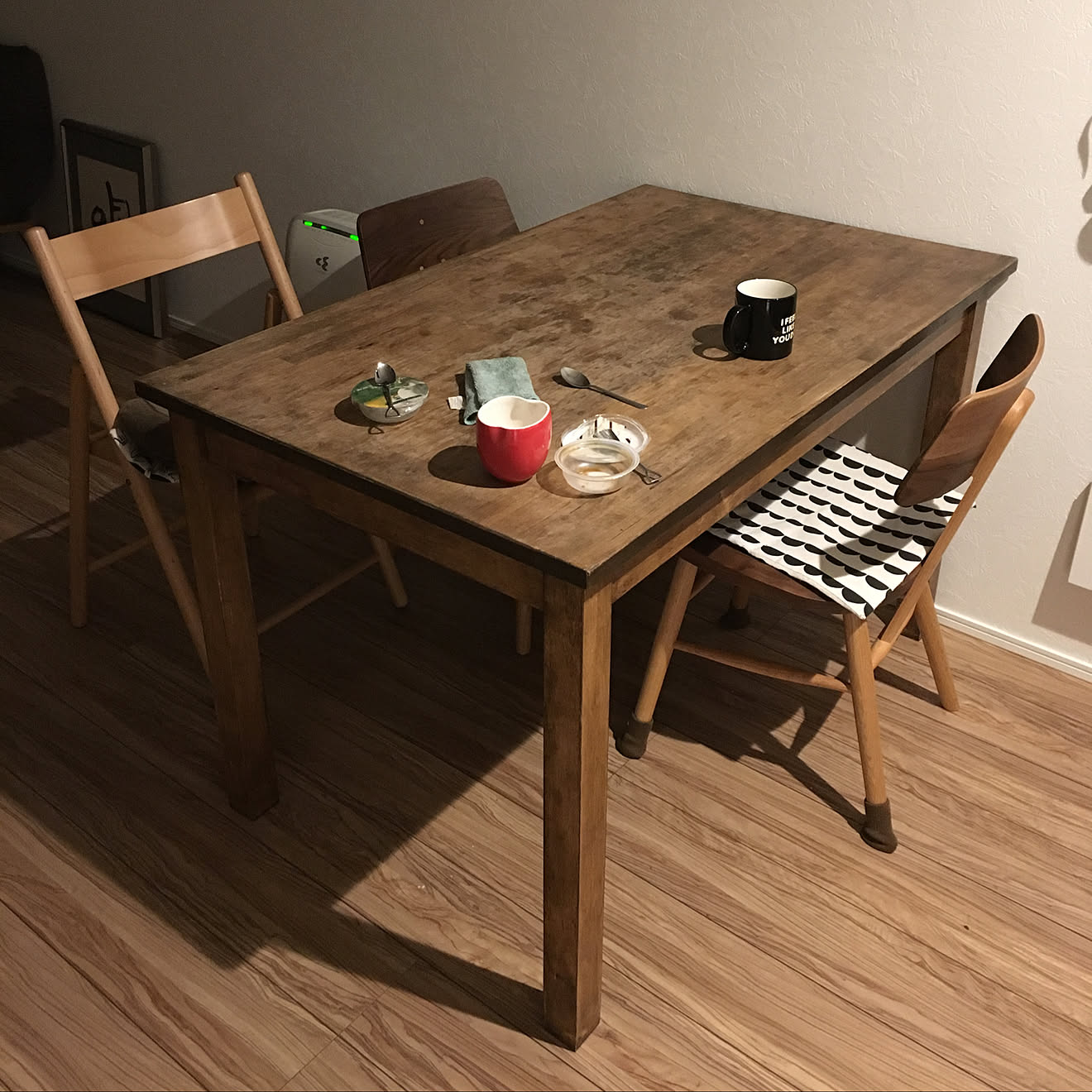 リビング/ウォールナット/オイルステイン/ダイニングテーブル/IKEAのインテリア実例 20171230 013120