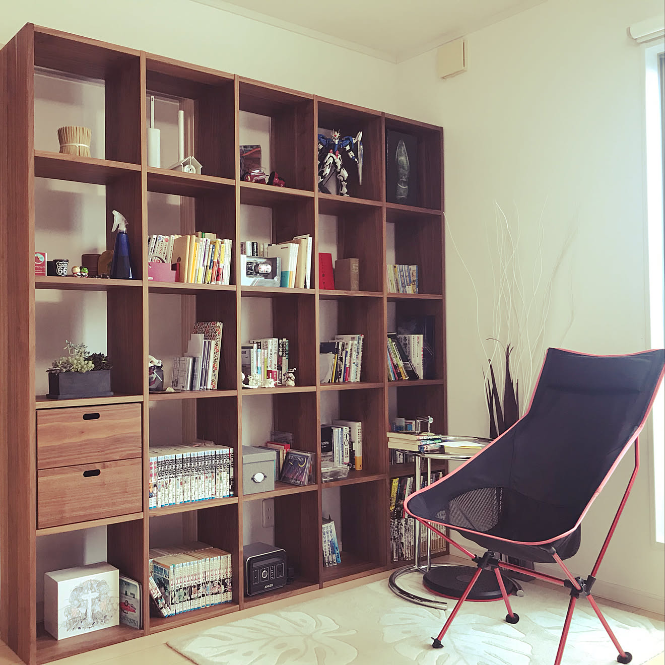 書斎/本棚/多肉植物/無印良品/棚&hellip;などのインテリア実例 20190629 130336 ｜ RoomClip（ルームクリップ）