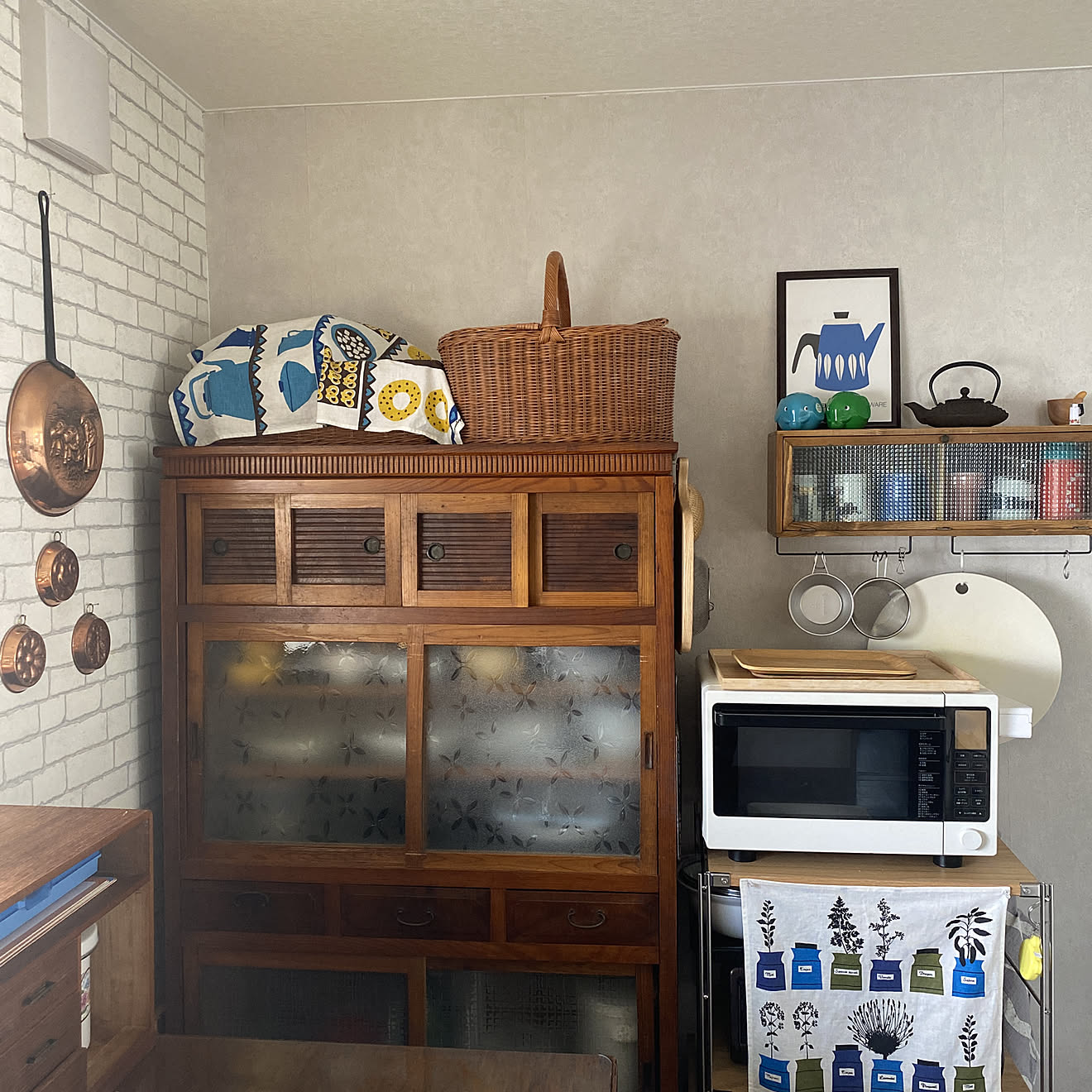 水屋箪笥/古道具/古道具のある暮らし/北欧/北欧インテリア&hellip;などのインテリア実例 20210420 132803