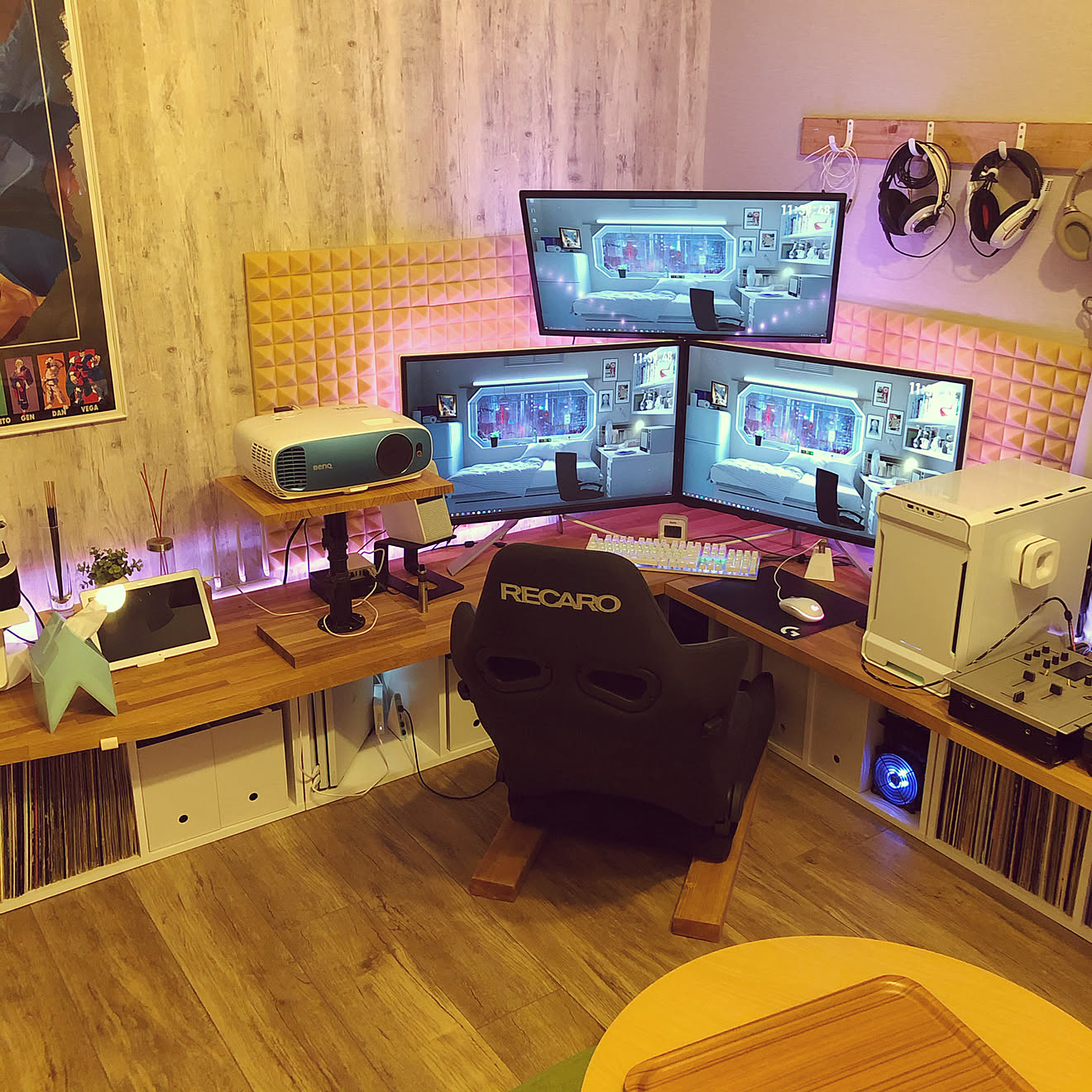 オタク部屋/PS4/ゲーミング環境/ゲーミングセットアップ/PCデスク周り&hellip;などのインテリア実例 20210605 2039