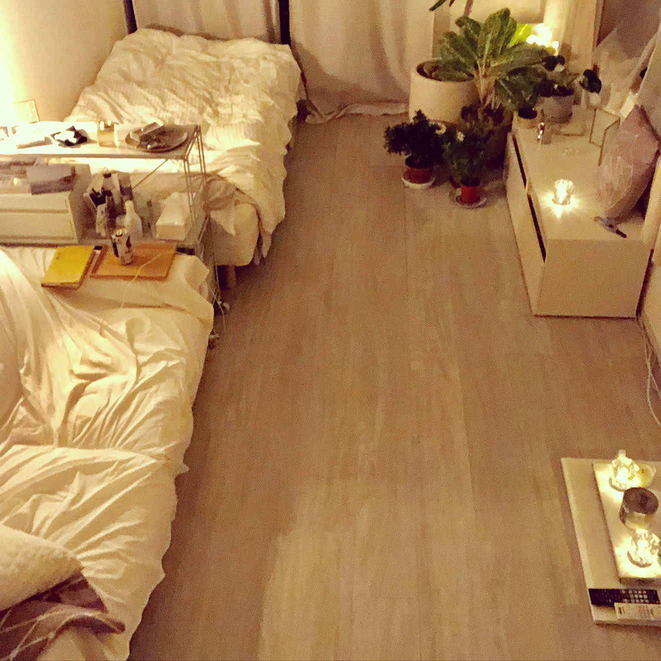 床にものを置かない/1K/シンプルホワイト/1K ひとり暮らし/マイペースでやっていきます♪&hellip;などのインテリア実例 201906