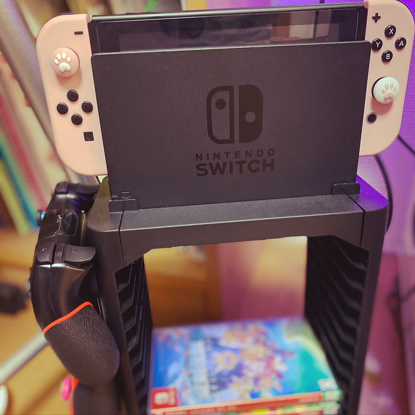 任天堂SWITCH収納/任天堂SWITCH/収納 棚/テレビ周り/ピンク&hellip;などのインテリア実例 20210117 185443