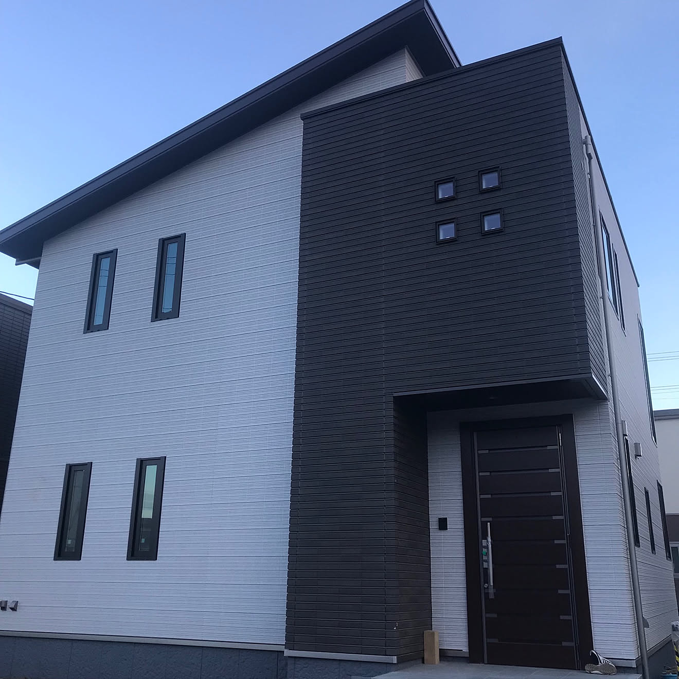 積水ハウスシャーウッド/外観はシンプル/外観/外観《新築工事中》/モノトーン&hellip;などのインテリア実例 20180408 1753