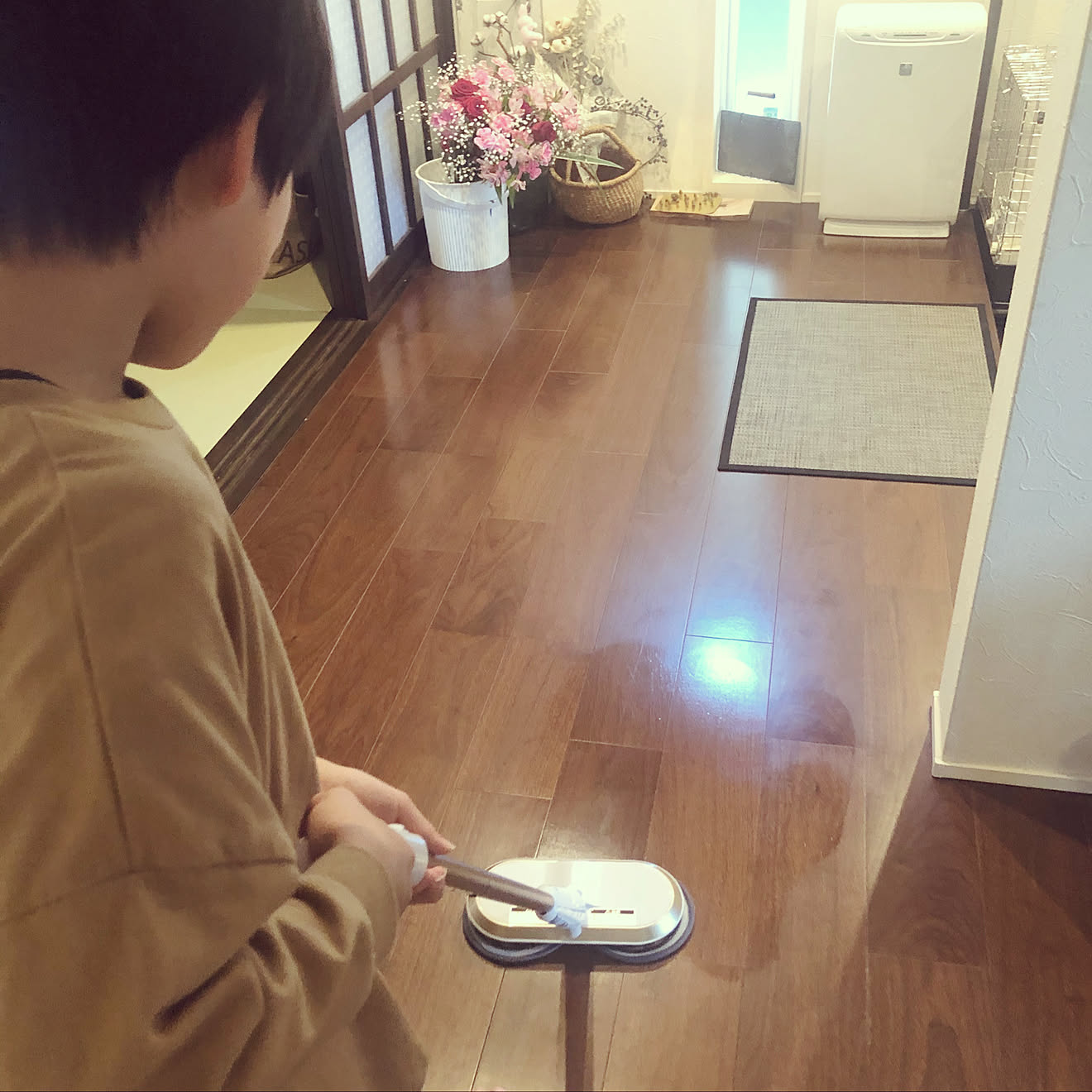 電動モップ/時短/お掃除/玄関/モップ&hellip;などのインテリア実例 20200416 185948 ｜ RoomClip（ルームクリップ）