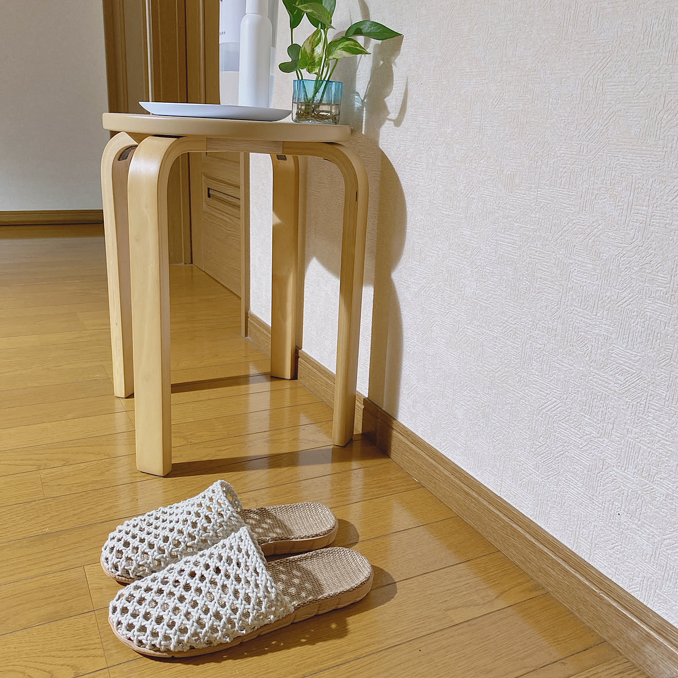 春夏用スリッパ/ニトリ購入品/ルームサンダル/ニトリ/玄関/入り口のインテリア実例 20210508 213658