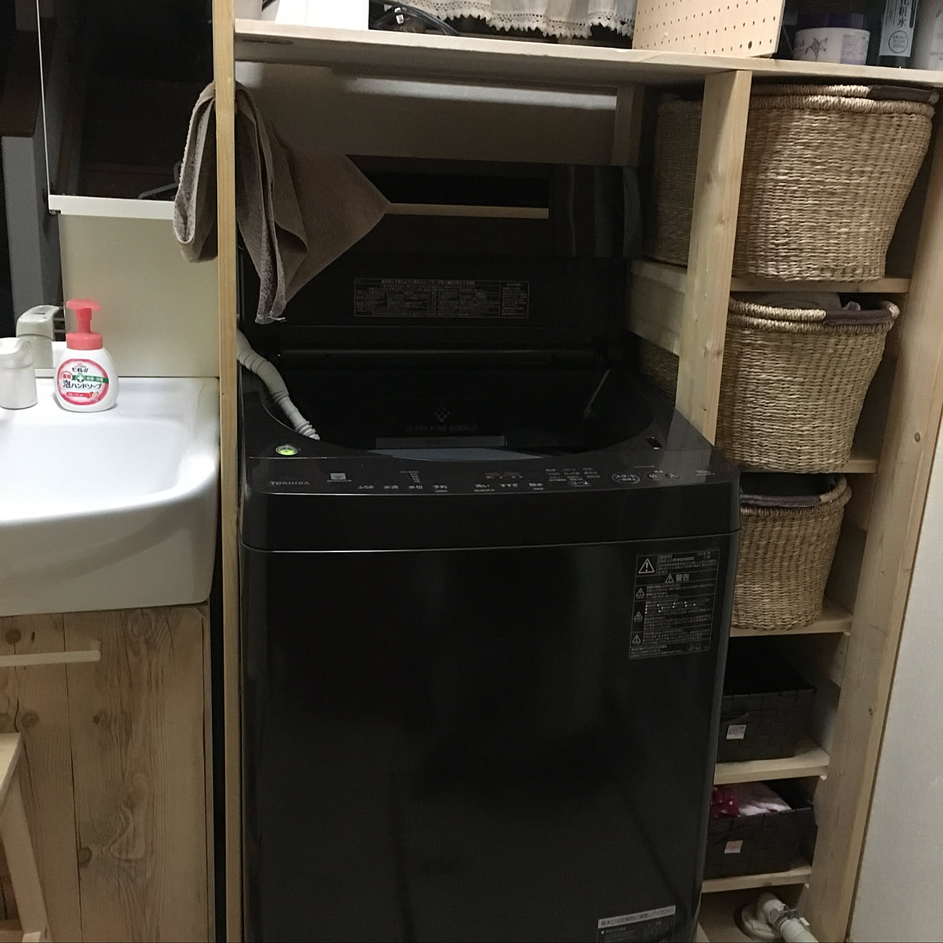 バス/トイレ/脱衣所/脱衣所収納棚/脱衣場収納/DIY&hellip;などのインテリア実例 20190217 010605