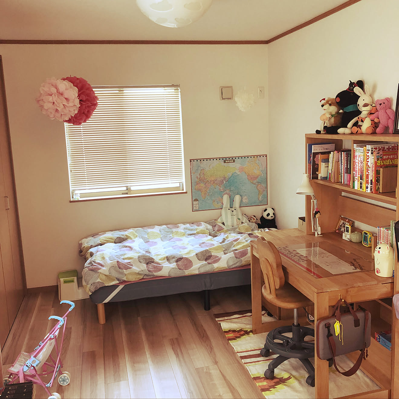 ベッド周り/子供部屋女の子/照明/IKEA/ニトリのインテリア実例 20180515 111013 ｜ RoomClip（ルームクリップ）