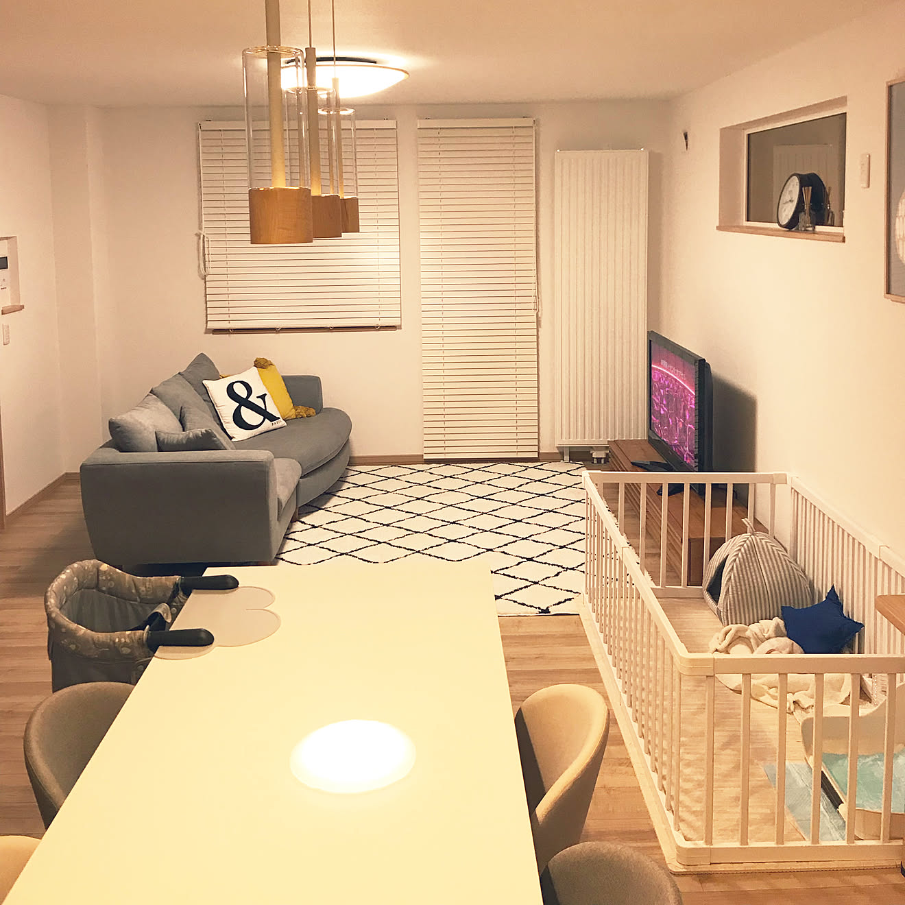部屋全体/リビングダイニング/ペットサークル/ダイニングテーブル＆チェア/建売住宅&hellip;などのインテリア実例 20180829 22