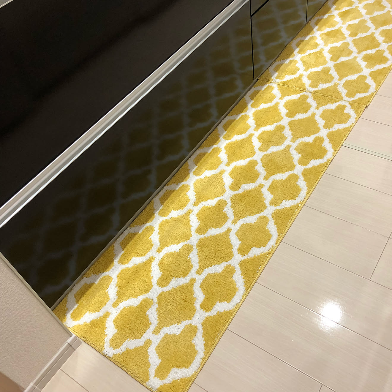 キッチン/黄色いマット/黄色/IKEAのキッチンマット/IKEAのインテリア実例 20180322 182530