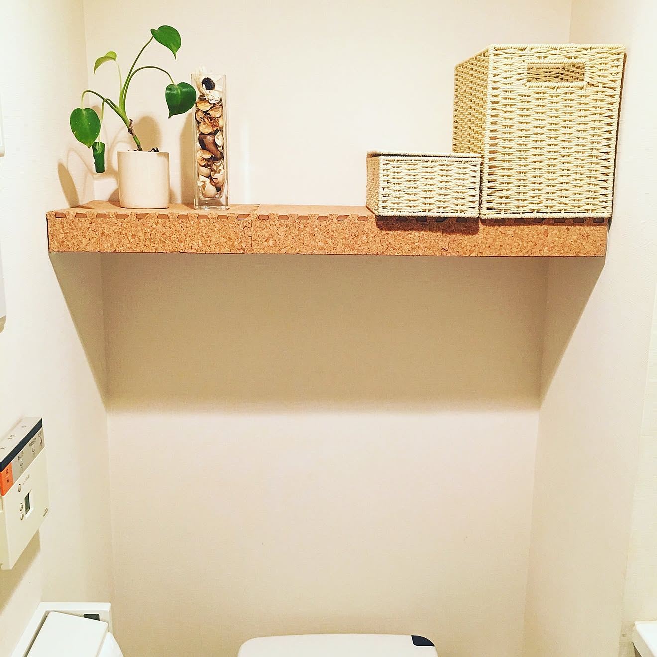 バス/トイレ/賃貸DIY/収納/ニトリ/突っ張り棒で棚&hellip;などのインテリア実例 20161202 133351
