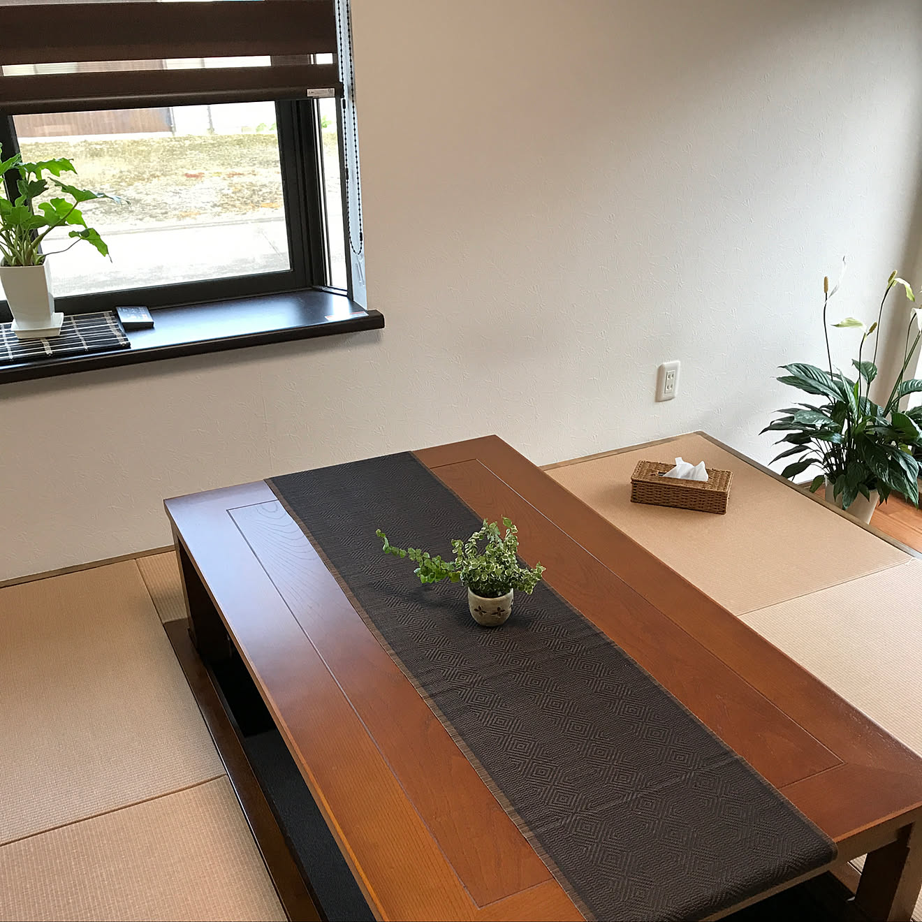 部屋全体/シンプル/ニトリ/観葉植物/小上がりの掘りごたつ和室のインテリア実例 20180415 172724