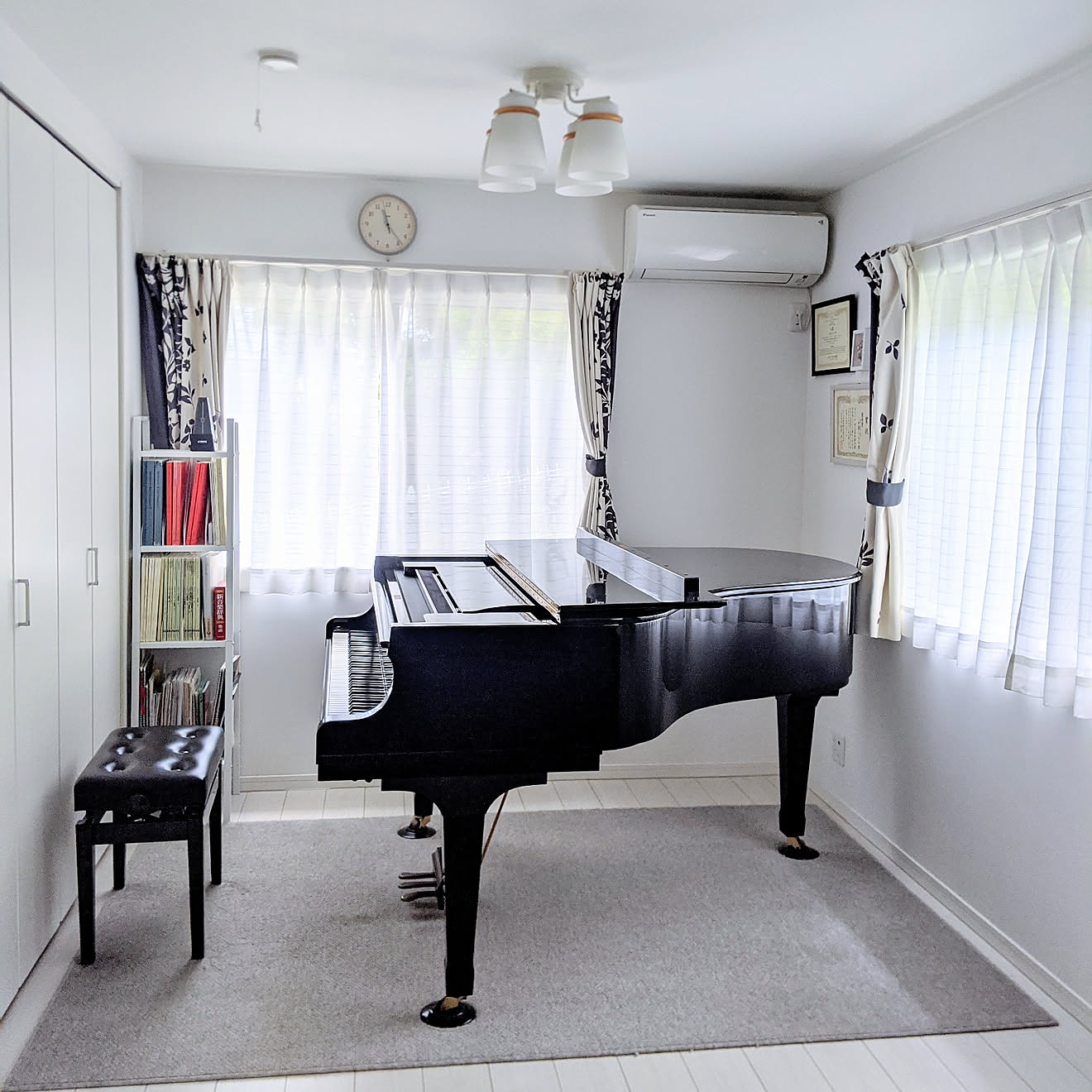 音楽のある暮らし/ピアノ/グランドピアノ/練習室/ピアノ室...などのインテリア実例 20200705 201318