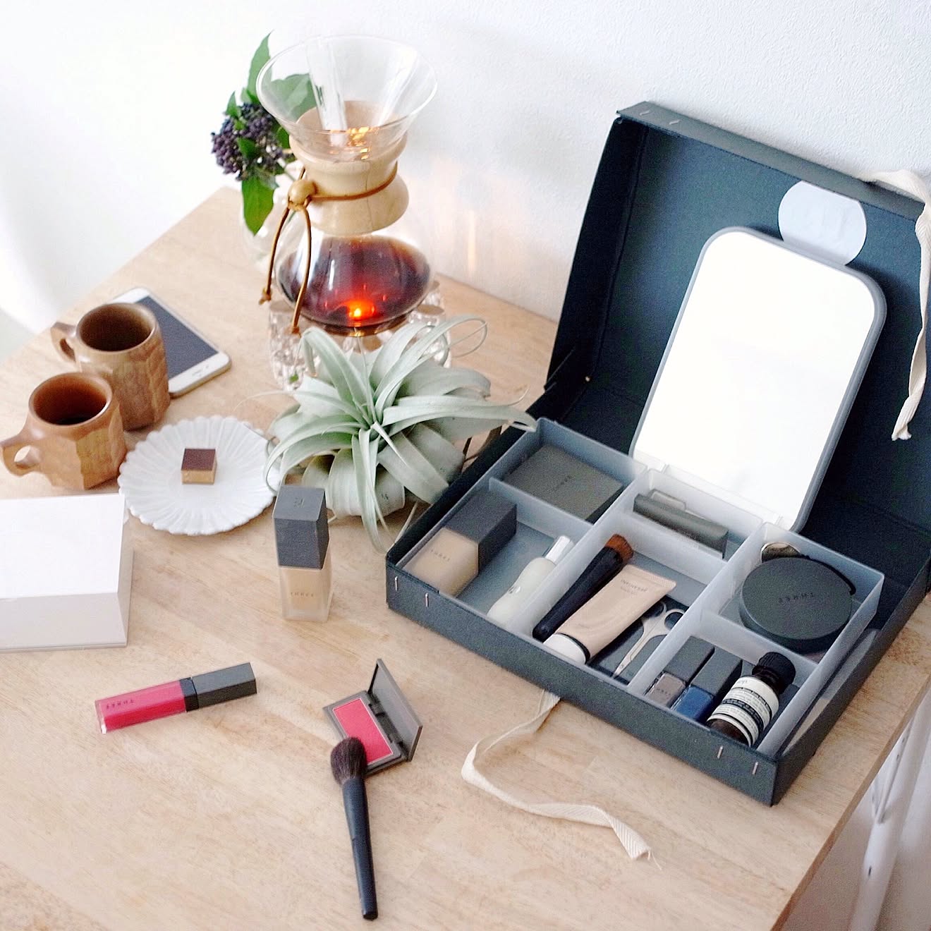 無印良品/シンデレラフィット/コシャー箱 メイクボックス /コシャー箱/FOUND MUJI&hellip;などのインテリア実例 201509