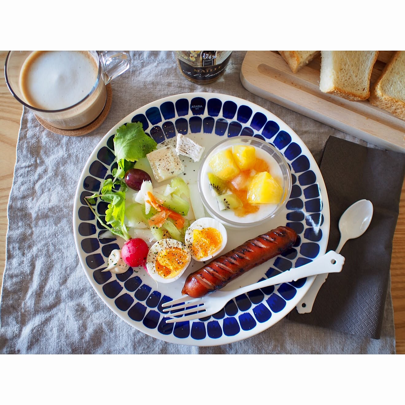 机/北欧食器/モーニングプレート /朝ごはん/ワンプレート&hellip;などのインテリア実例 20170206 234732