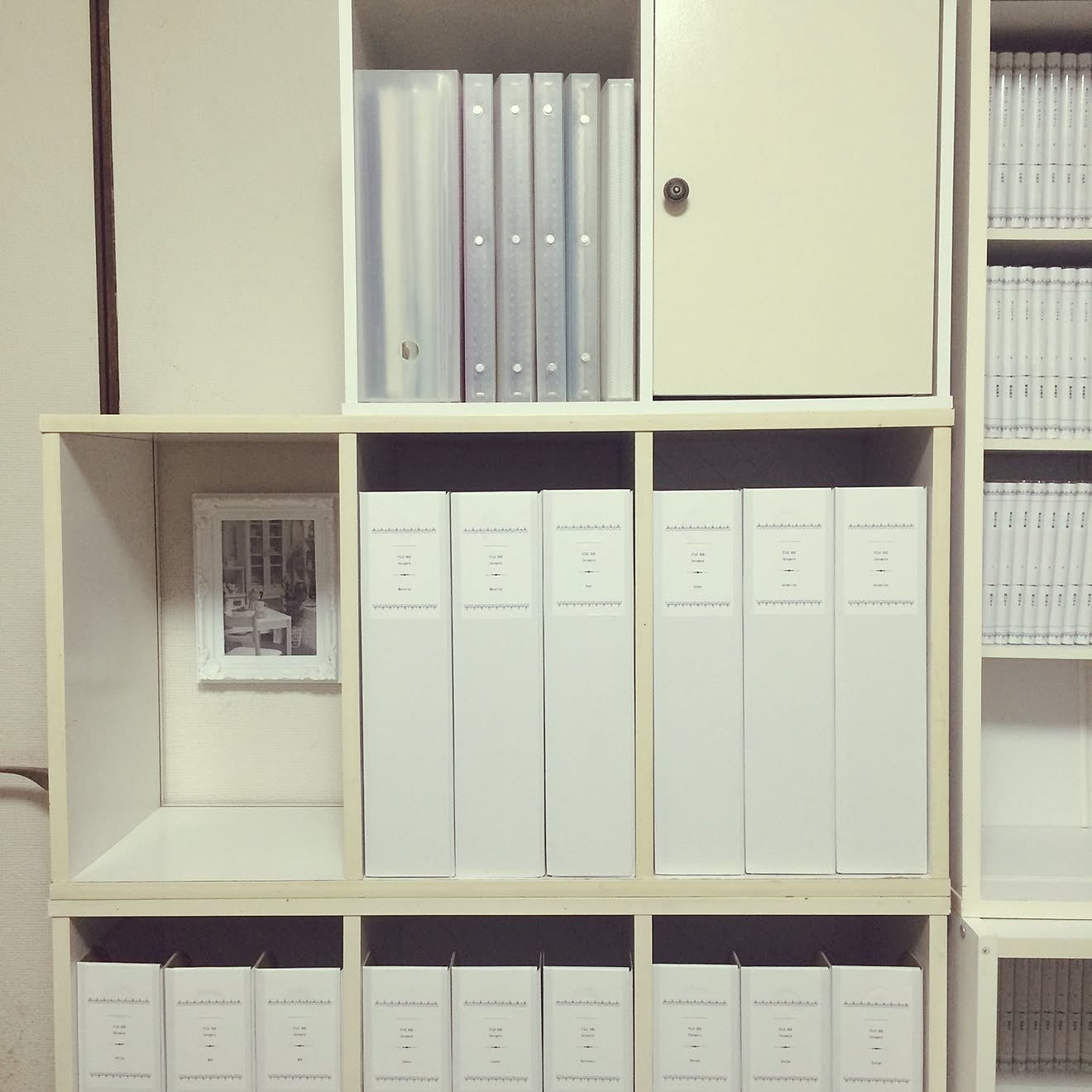 棚/書類収納棚DIY/書類収納/無印良品 ファイルボックス/スイッチカバーDIY&hellip;などのインテリア実例 20170622 21