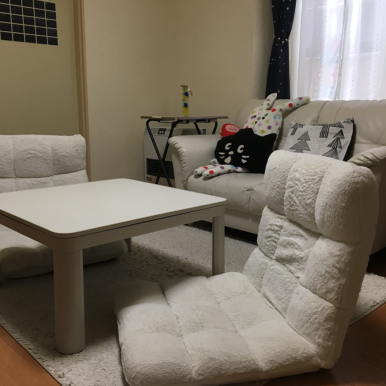 部屋全体/ホーマック/木×黒アイアンの机/サイドテーブル/こたつテーブル&hellip;などのインテリア実例 20180412 130250